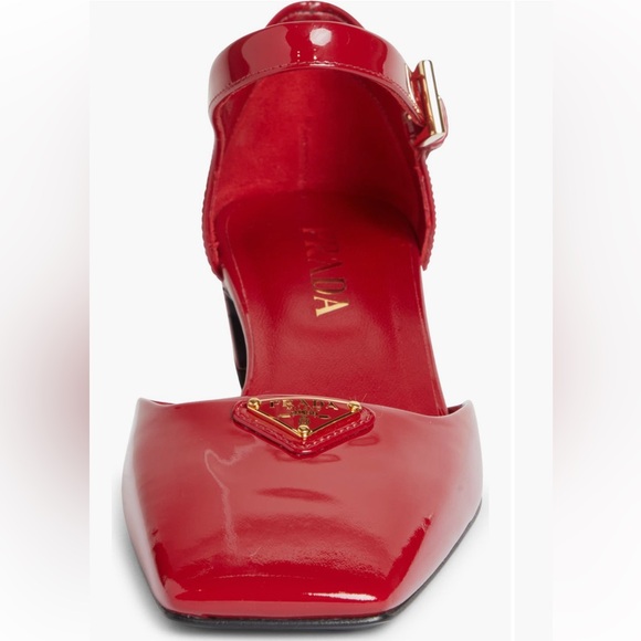 Prada red patent square toe pump - Picture 2 of 5